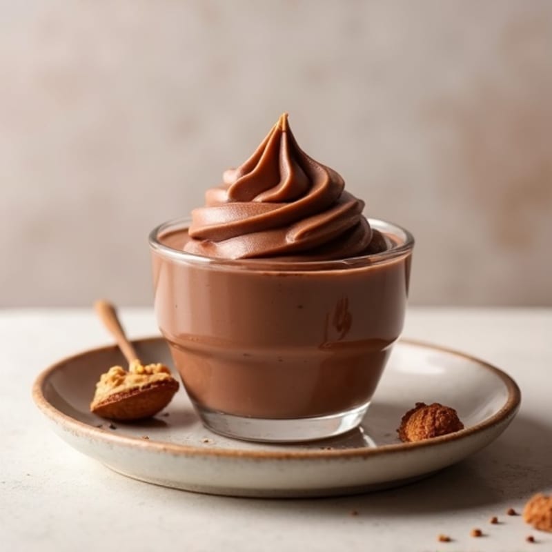 Silky Chocolate Protein Pudding with Almond Butter Swirl