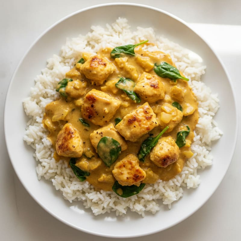 Golden Chicken Curry with Basmati Rice