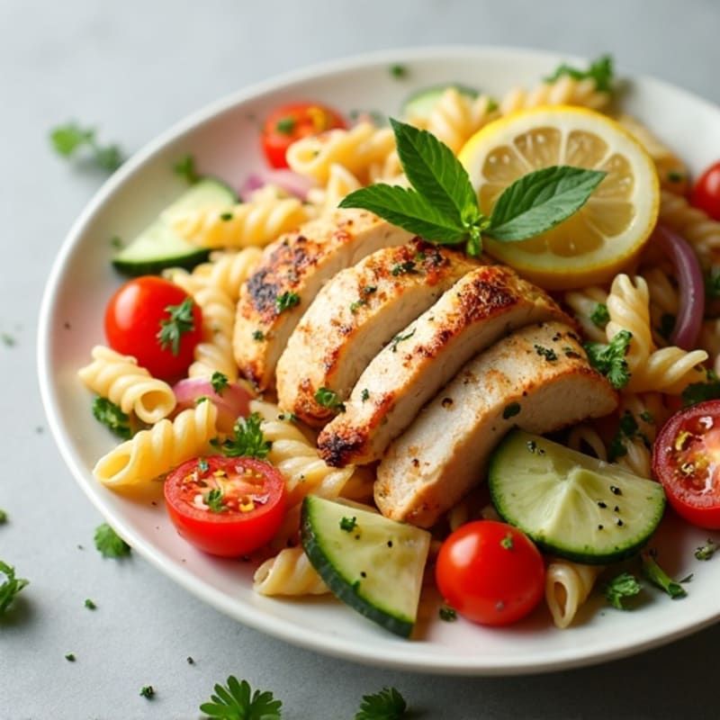 Lemon-Herb Grilled Chicken Pasta Salad