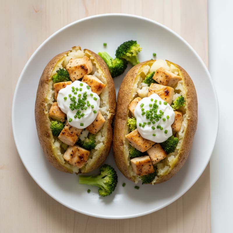 Loaded Chicken Baked Potatoes