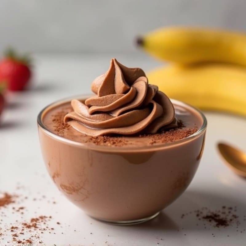 Silky Chocolate Protein Pudding with Peanut Butter Swirl