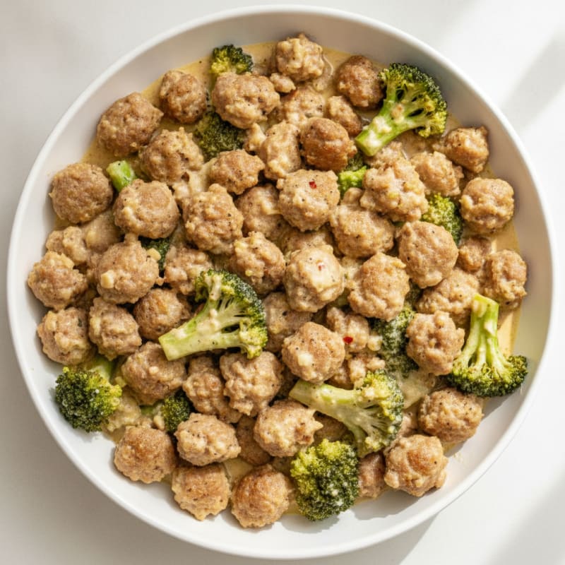 Italian Sausage and Broccoli with Cream Sauce