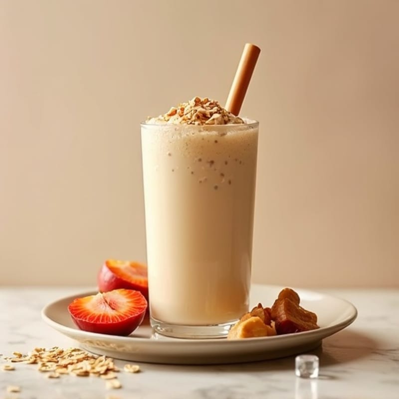 Creamy Peanut Butter Protein Shake with Oats