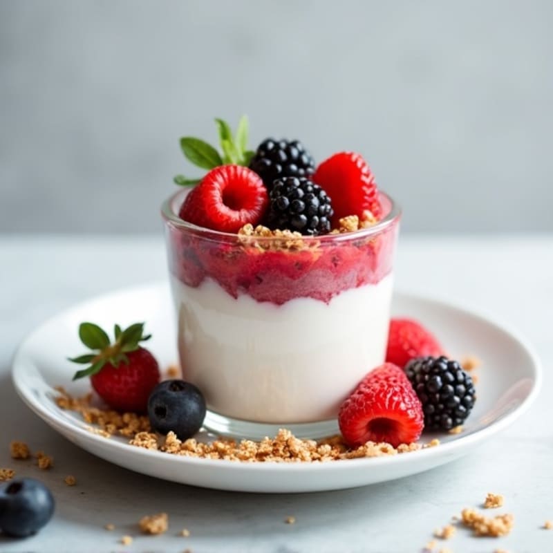 Greek Yogurt Protein Parfait with Mixed Berries