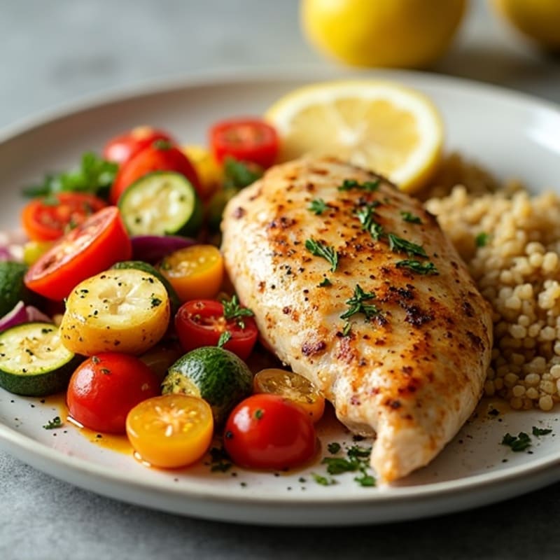 Sheet Pan Lemon Herb Roasted Chicken and Crispy Vegetables