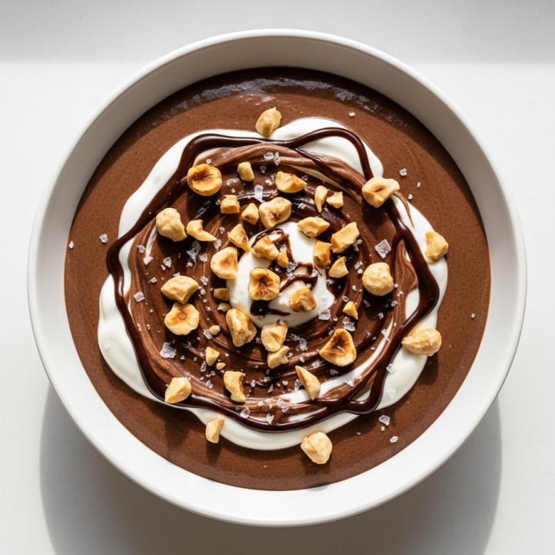 Silky Chocolate Protein Pudding with Greek Yogurt