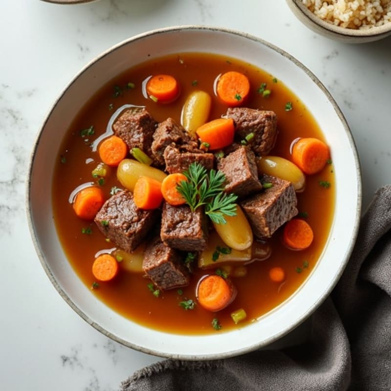 Hearty Lean Beef and Root Vegetable Stew