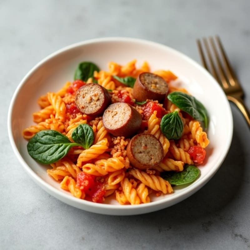 Hearty Lean Turkey Sausage Ragu with Whole Wheat Pasta
