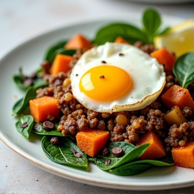 Hearty Sweet Potato and Ground Beef Hash
