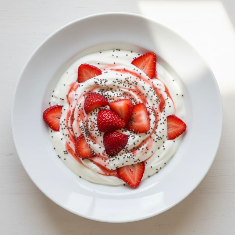 Creamy Greek Yogurt with Fresh Berries and Chia Seeds