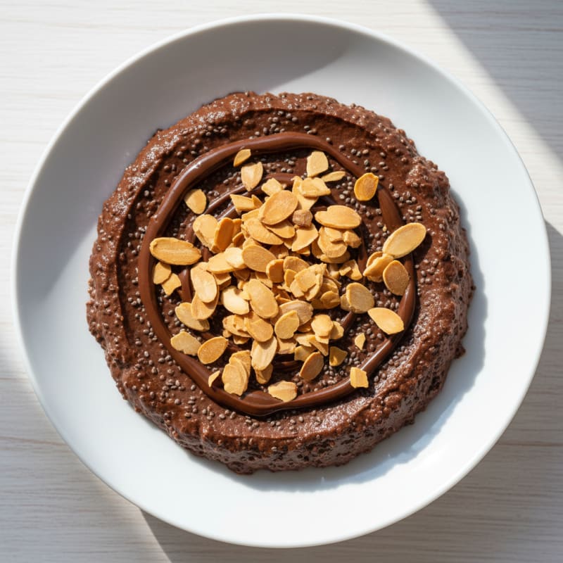 Creamy Chocolate Protein Pudding with Chia and Almonds