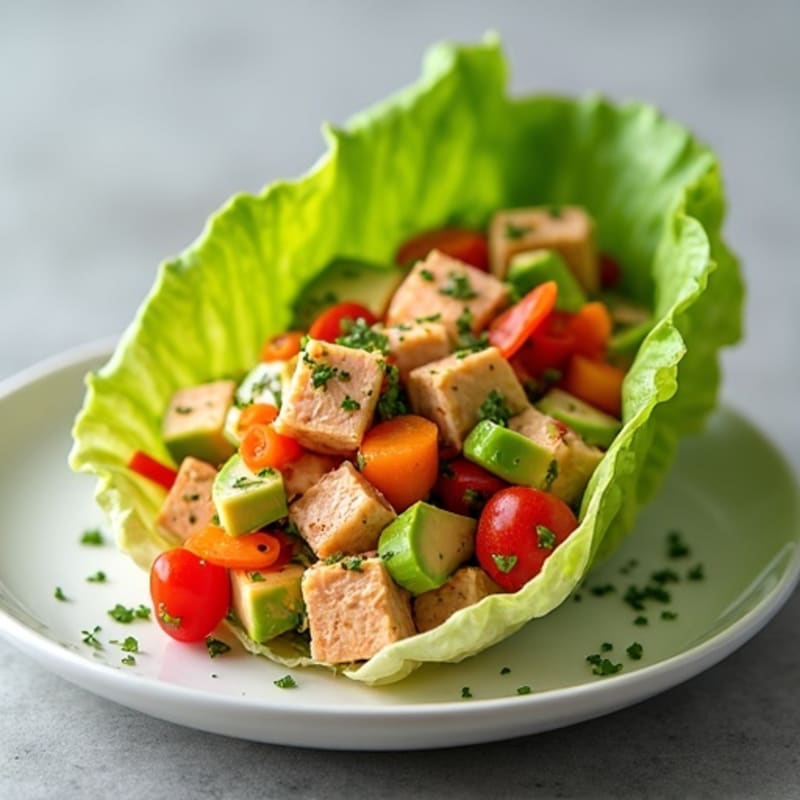 Spicy Sriracha Tuna Lettuce Wrap
