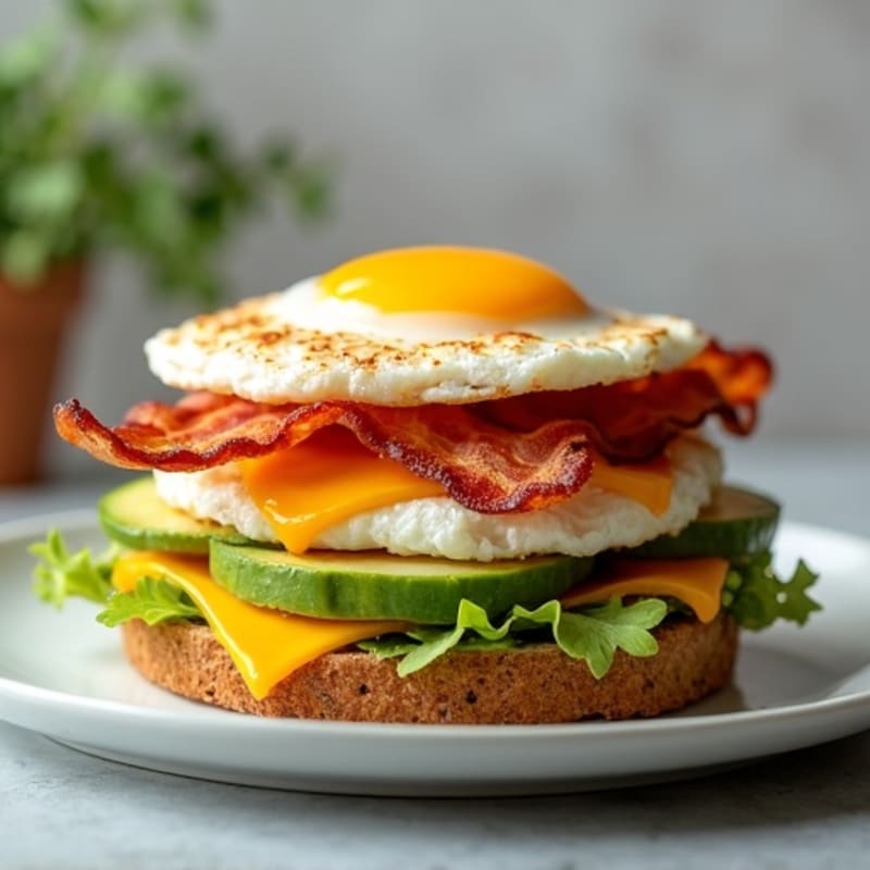 Crispy Turkey Bacon and Avocado Stack Sandwich