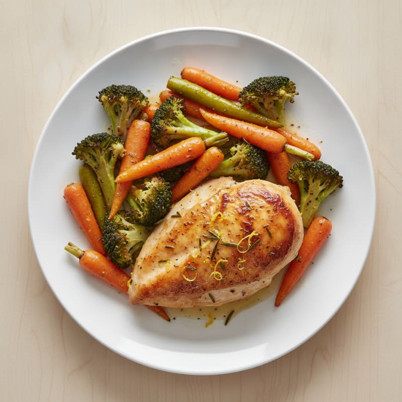 Lemon Herb Roasted Chicken and Veggies