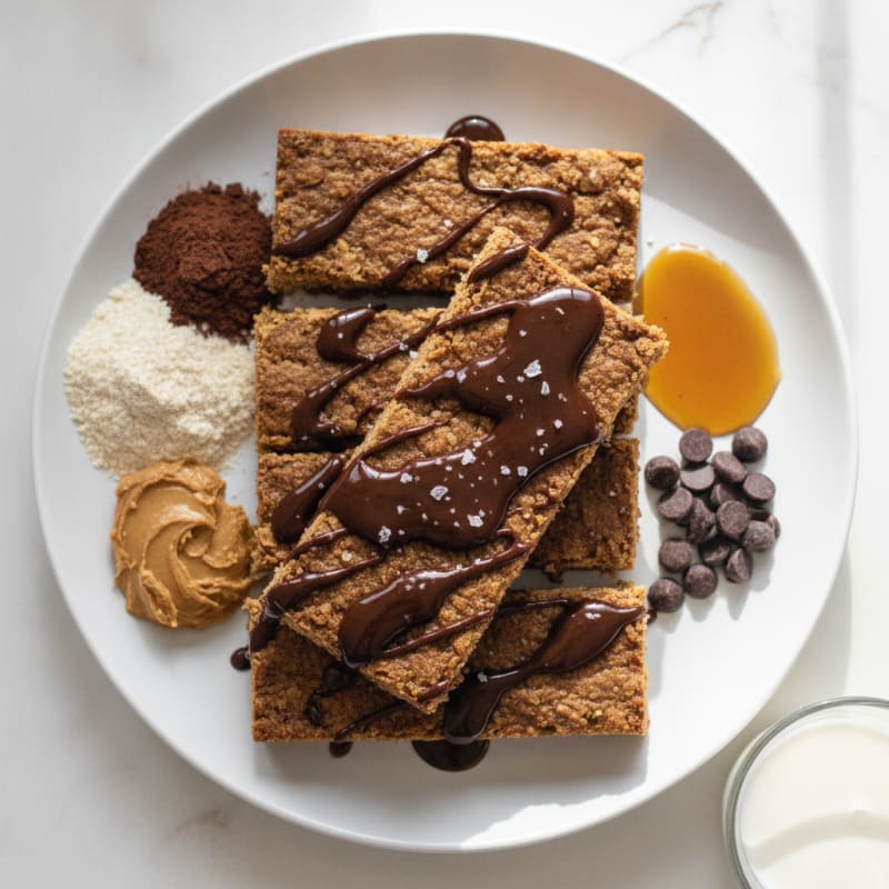 No-Bake Chocolate Peanut Butter Protein Bar