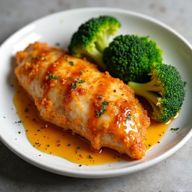 Crispy Orange Chicken with Roasted Broccoli