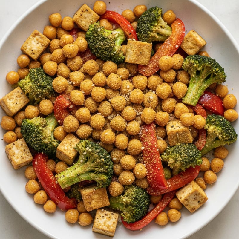 Roasted Vegetable and Chickpea Bowl