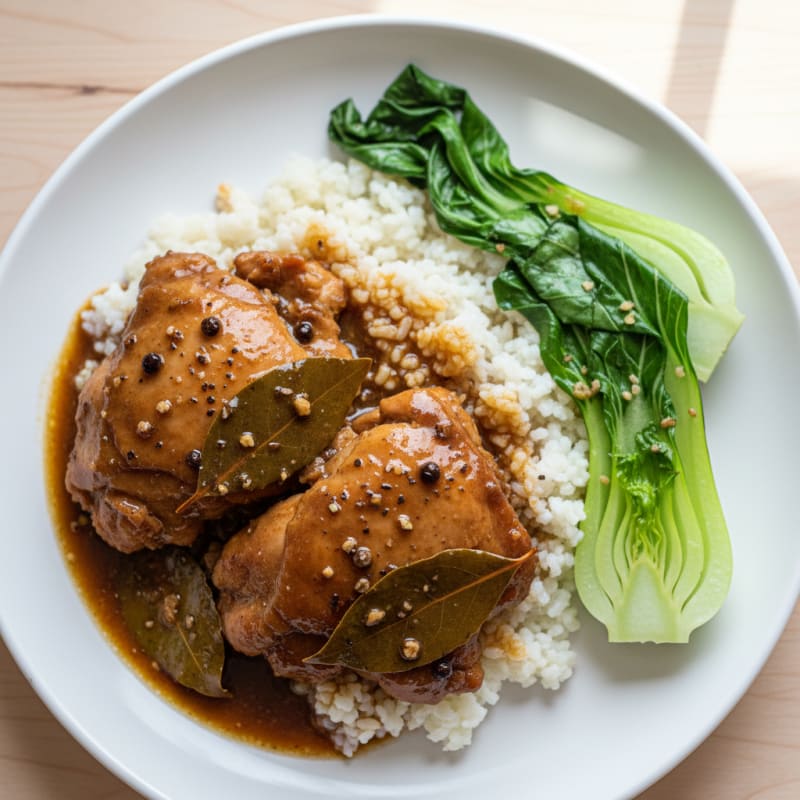 Garlic-Soy Braised Chicken Adobo