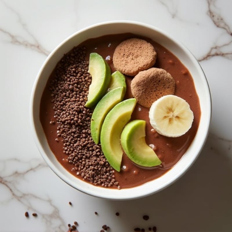 Velvety Chocolate Avocado Smoothie Bowl