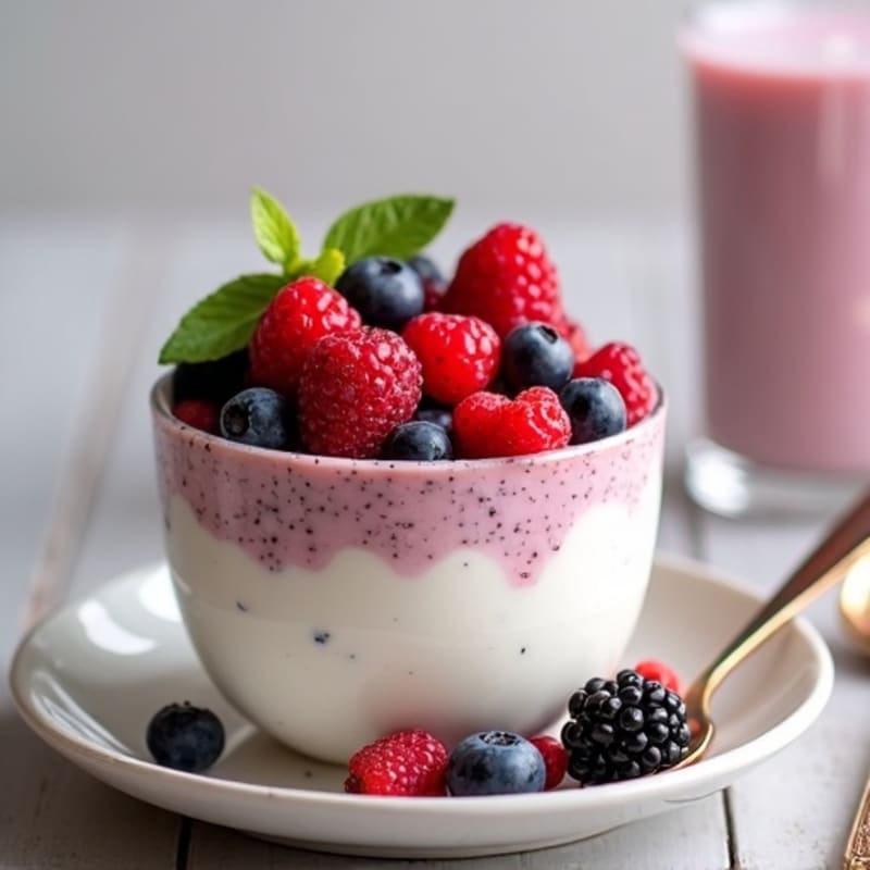 Fresh Berry Chia Pudding with Maple