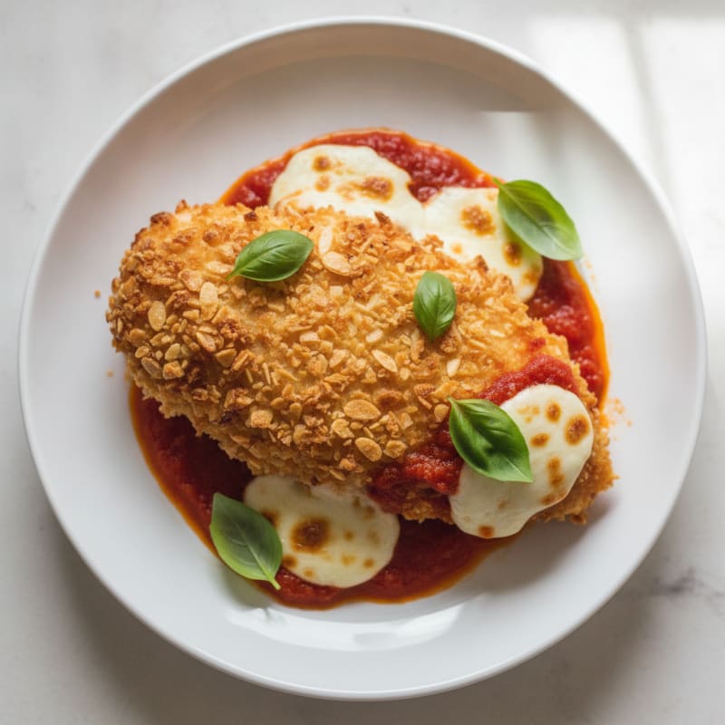 Crispy Chicken Parmesan with Marinara