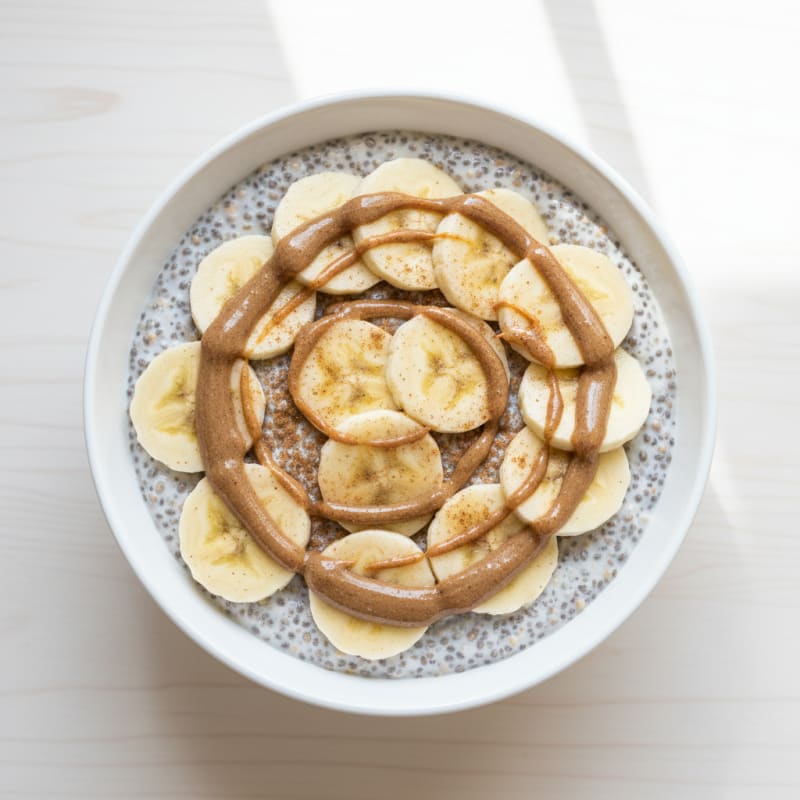 Almond Butter Banana Chia Pudding