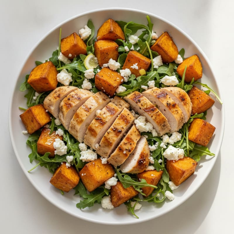 Roasted Sweet Potatoes with Feta