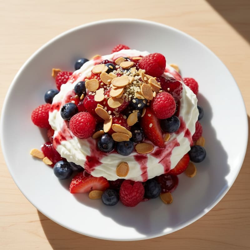 Creamy Greek Yogurt Protein Parfait with Mixed Berries