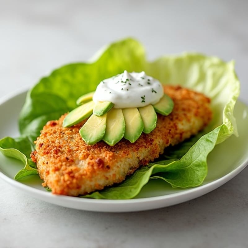 Crispy Chicken and Fresh Romaine Wrap with Creamy Dressing