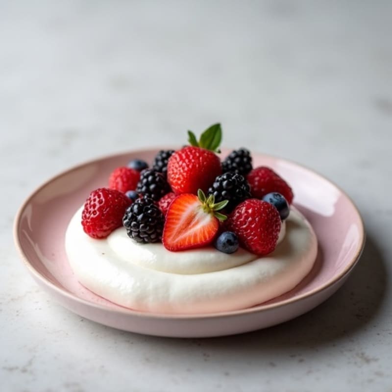 Silky Greek Yogurt Protein Mousse with Fresh Berries