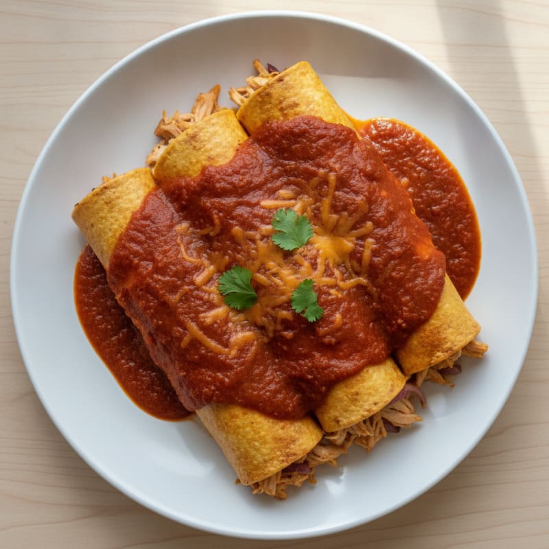 Chicken Enchiladas with Ancho Chili Sauce