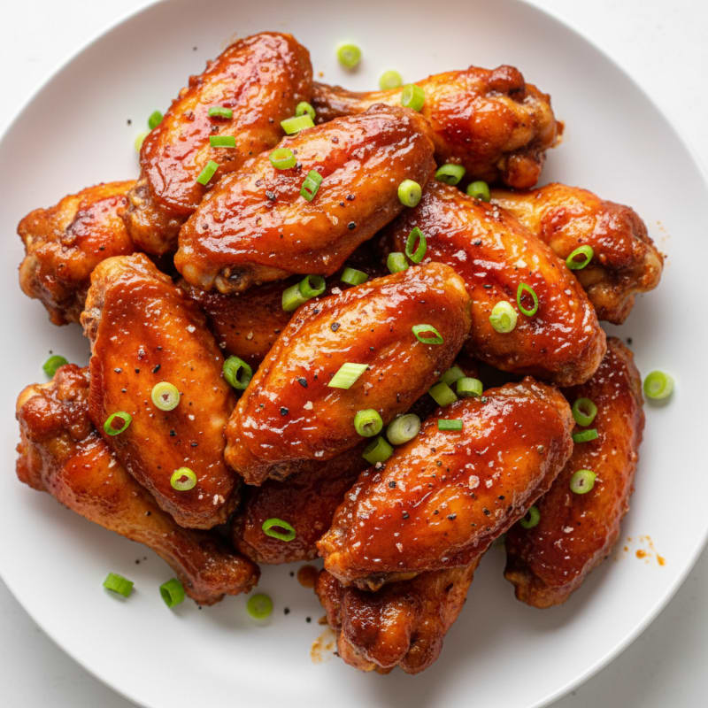 Spicy BBQ Glazed Chicken Wings
