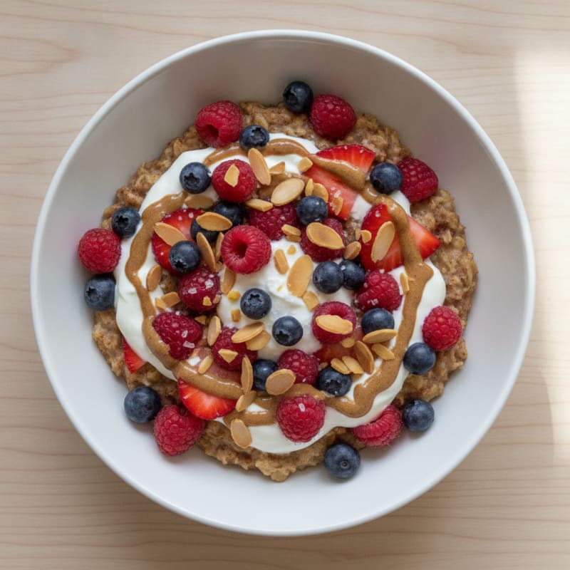 Warm Berry Almond Porridge