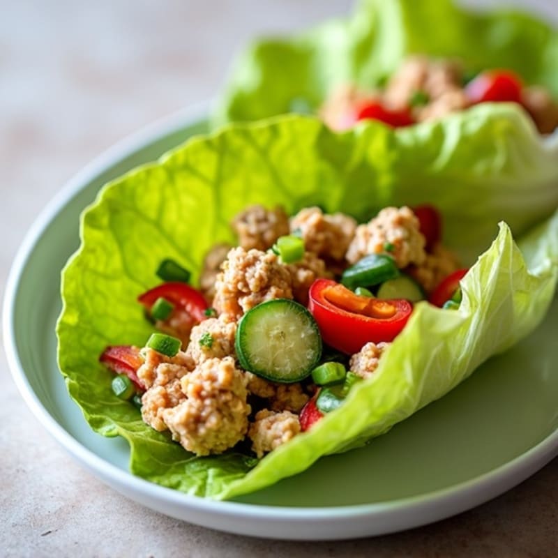 Fresh Spicy Tuna Lettuce Wraps