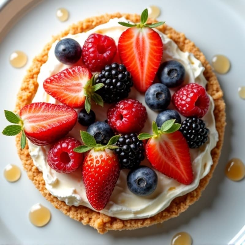 Cottage Cheese Pizza with Fresh Mixed Berries