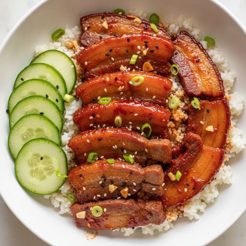 Spicy Gochujang Pork Belly Bowl