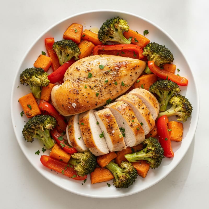 Herb-Roasted Chicken and Vegetable Platter