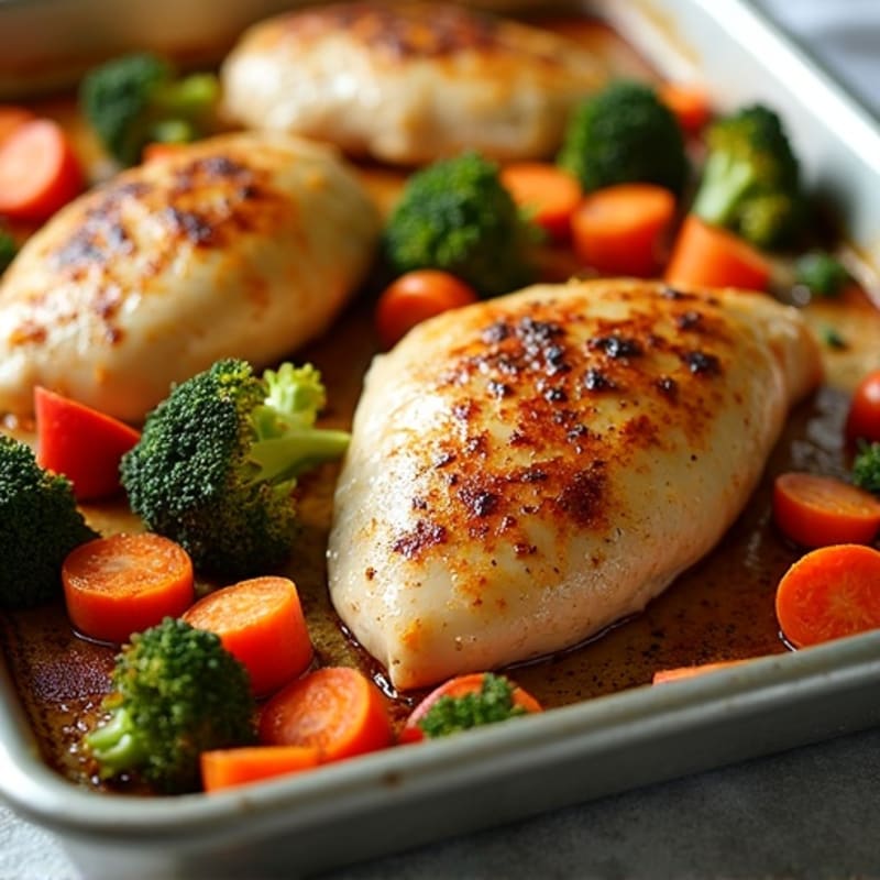 Sheet Pan Roasted Chicken and Crispy Vegetables