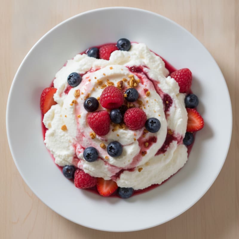 Silky Greek Yogurt Protein Mousse with Mixed Berries