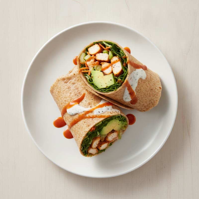 Buffalo Ranch Chicken Salad Wrap