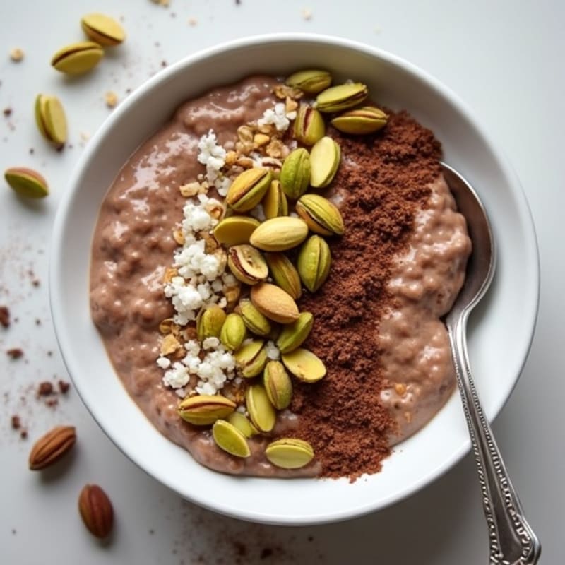 Creamy Chocolate Pistachio Overnight Oats