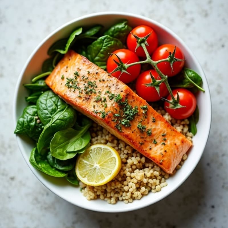 Herb-Crusted Salmon with Quinoa Power Bowl
