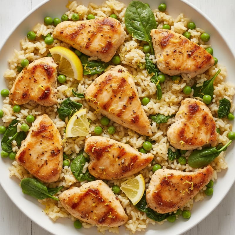 Lemon Herb Chicken and Rice Skillet