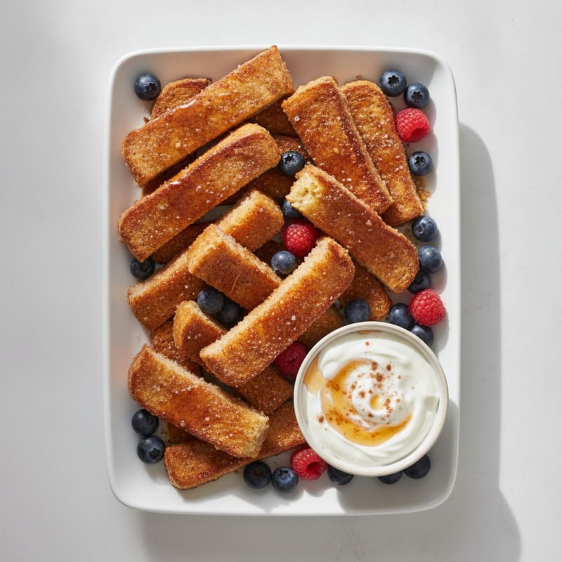 High-Protein Cinnamon French Toast Sticks