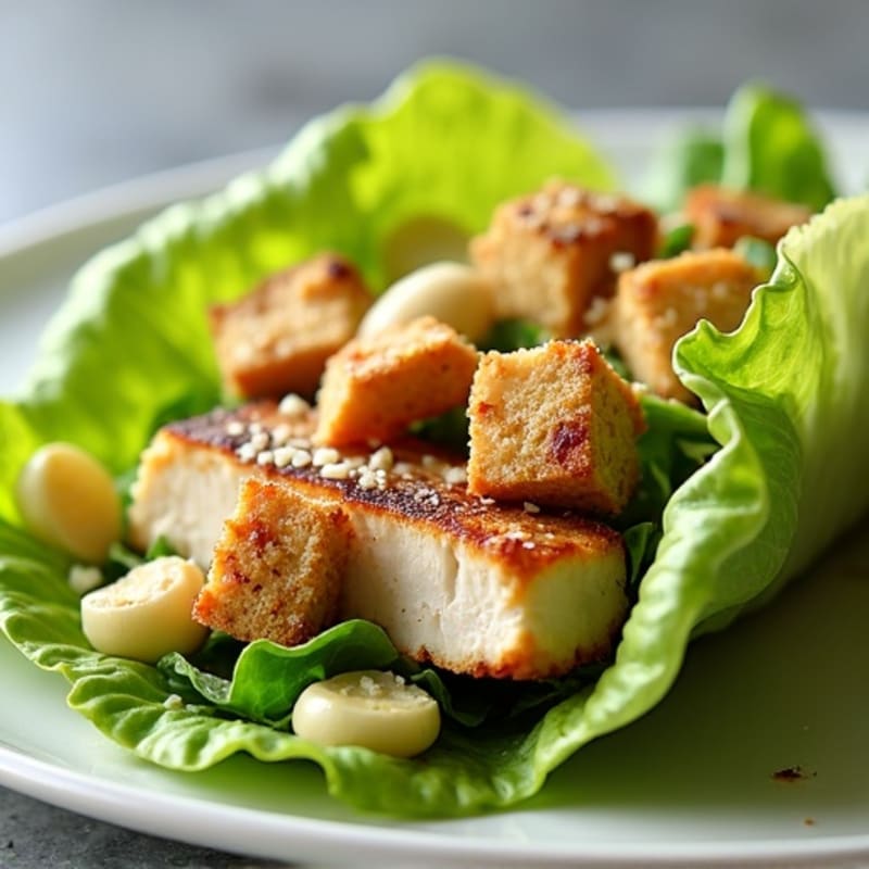 Crispy Grilled Chicken Caesar Lettuce Wrap
