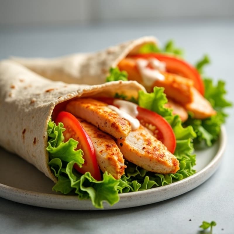 Healthy Buffalo Ranch Chicken Wrap