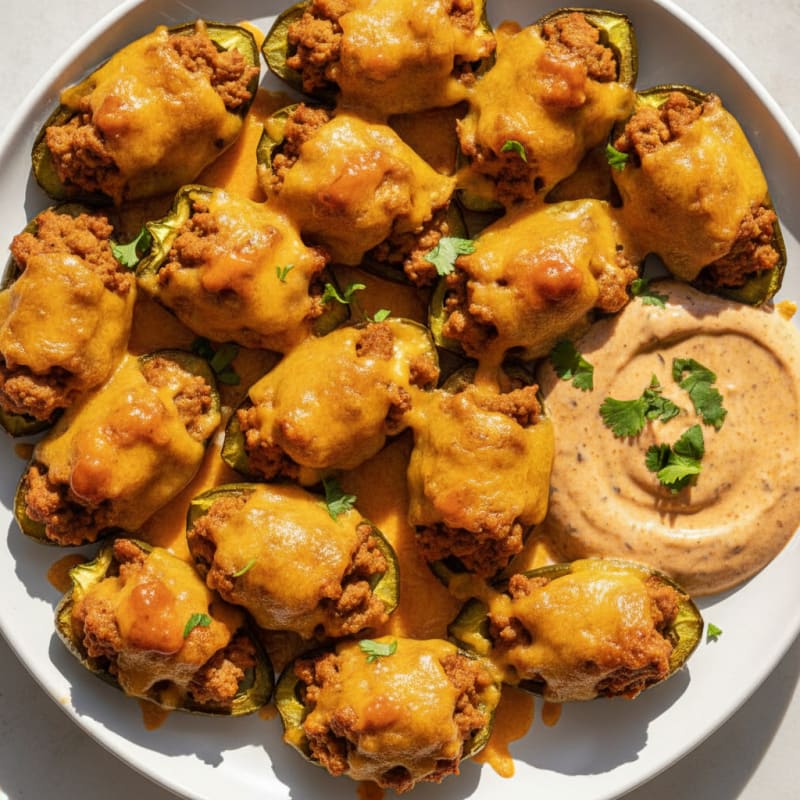 Baked Jalapeño Poppers with Chipotle Ranch