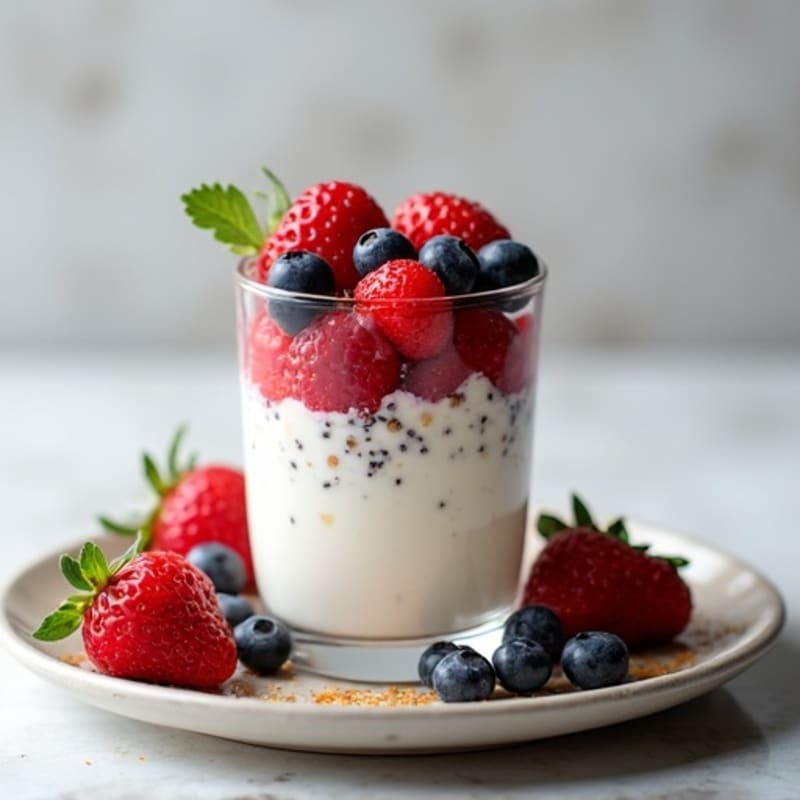 Greek Yogurt Protein Parfait with Mixed Berries