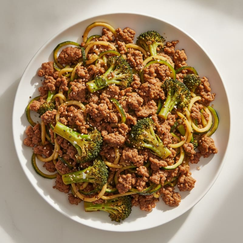 Beef and Broccoli Zucchini Stir-Fry