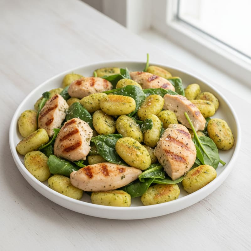 Gnocchi with Basil Pesto
